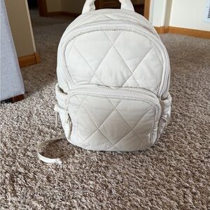 Vera Bradley Quilted Cream Backpack